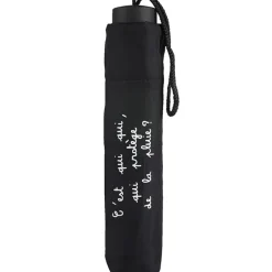 New Gifi Parapluie noir avec inscription blanche