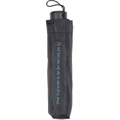 Outlet Gifi Parapluie pliant noir avec message