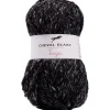 Gifi Pelote acrylique laine fil épais mélange Taïga 404 noir