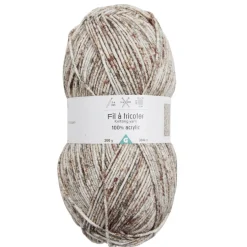 Gifi Pelote de fil à tricoter acrylique brun chocolat 200Gr