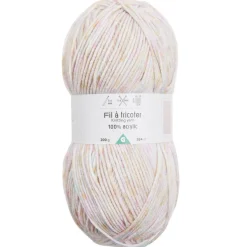 Gifi Pelote de fil à tricoter acrylique rose bonbon 200Gr