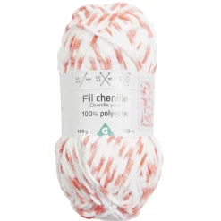 Gifi Pelote de fil à tricoter chenille multicolore 100Gr