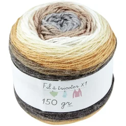Gifi Pelote de laine acrylique ton beige 150g