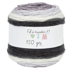Gifi Pelote de laine toupie ton gris