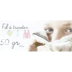 Gifi Pelote fil à tricoter acrylique 50g