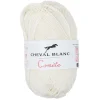 Gifi Pelote fil à tricoter coton et acrylique ivoire 50g
