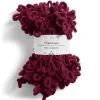 Gifi Pelote fil à tricoter 9m effet chenille polyester rouge bordeaux 100g