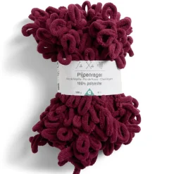 Gifi Pelote fil à tricoter 9m effet chenille polyester rouge bordeaux 100g