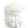 Gifi Pelote fil à tricoter 9m effet chenille polyester blanc écru 100g
