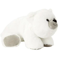 Gifi Eveil<Peluche coussin ours polaire blanc allongé sur le ventre 40 cm