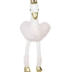 Gifi Eveil<Peluche flamant rose princesse assis rose et dorée