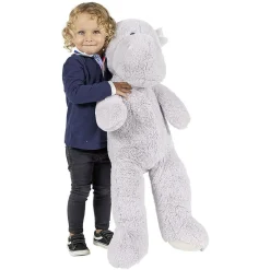 Gifi Eveil<Peluche hippopotame gris L.100 cm