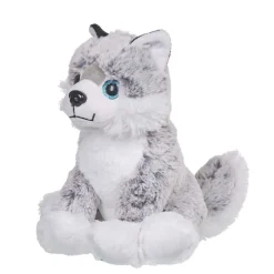 Gifi Eveil<Peluche Husky gris yeux bleus