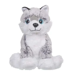 Gifi Eveil<Peluche Husky gris yeux bleus
