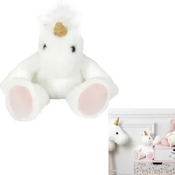 Gifi Eveil<Peluche licorne blanc rose doré 20x10xH30cm