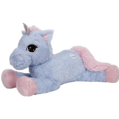 Gifi Eveil<Peluche licorne couchée violet et rose