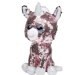 Gifi Eveil<Peluche licorne sequin rose et blanche Choux Bidou