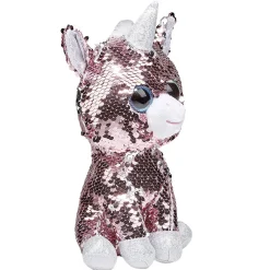 Gifi Eveil<Peluche licorne sequin rose et blanche Choux Bidou