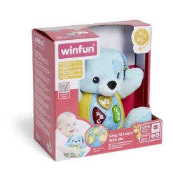 Gifi Eveil<Peluche ourson lumineux et sonore 19,5x12xH16cm