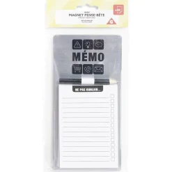 Pense-bête magnétique 50 feuilles mémo + crayon*Gifi Discount