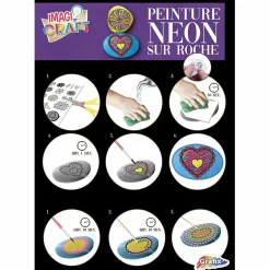Pierre à peindre x4 peinture néon*Gifi Online