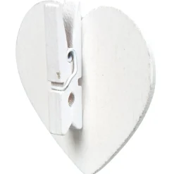 Gifi Pince ardoise coeur blanc x6