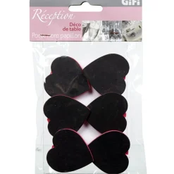 Gifi Pince ardoise coeur rose fuchsia x6