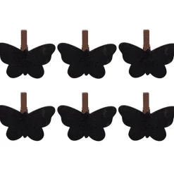 Gifi Pince ardoise papillon chocolat x6