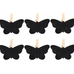 Gifi Pince ardoise papillon ivoire x6