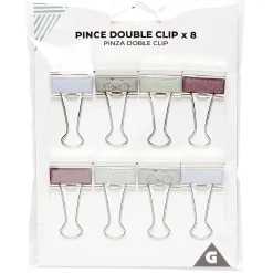 Gifi Pinces double clic métallique x8