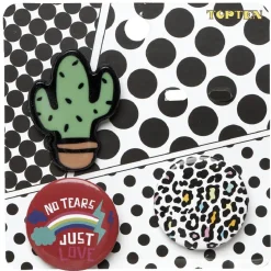 Online Gifi Pin's métal rond design fantaisie x3