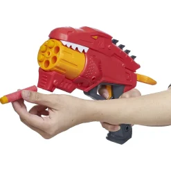 New Gifi Pistolet dinosaure rouge et 8 fléchettes