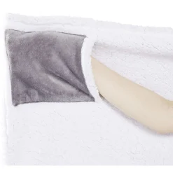 Hot Gifi Plaid sweat adulte à capuche intérieur sherpa blanc - 2 modèles