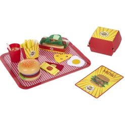 Outlet Gifi Plateau Fast food en bois certifié FSC® 37 pièces