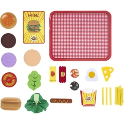 Outlet Gifi Plateau Fast food en bois certifié FSC® 37 pièces