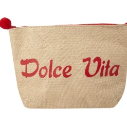 Outlet Gifi Pochette avec pompom en jute
