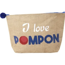 Outlet Gifi Pochette avec pompom en jute
