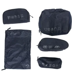 Hot Gifi Pochette de rangement voyage bleu marine rectangulaire x5