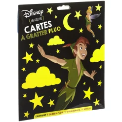 Gifi Pochette Disney Peter Pan carte à gratter fluo et coloriage