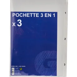 Pochette 3en1 à rabats*Gifi Best