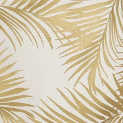 Discount Gifi Pochette à maquillage motif feuillage tropical doré