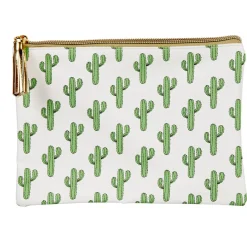Online Gifi Pochette à maquillage motif tropical cactus vert