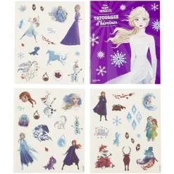 Gifi Pochette tatouage éphémère La Reine Des Neiges avec coloriage x7