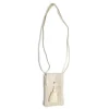 Clearance Gifi Pochette téléphone beige paille papier avec pompon