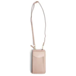 New Gifi Pochette téléphone double zip polyuréthane et métal