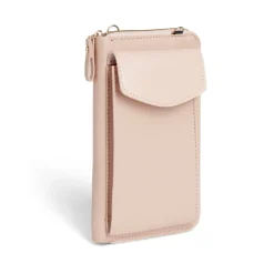 New Gifi Pochette téléphone double zip polyuréthane et métal