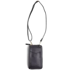 New Gifi Pochette téléphone double zip polyuréthane et métal