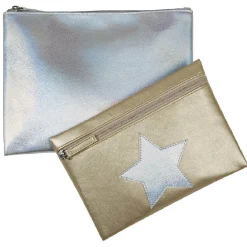 Outlet Gifi Pochette trousse à maquillage or argent x 2