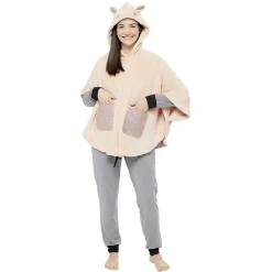 Hot Gifi Poncho chat rose taille XS/S