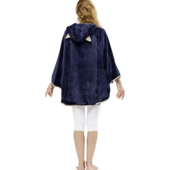 Best Gifi Poncho design chat bleu et doré Taille L